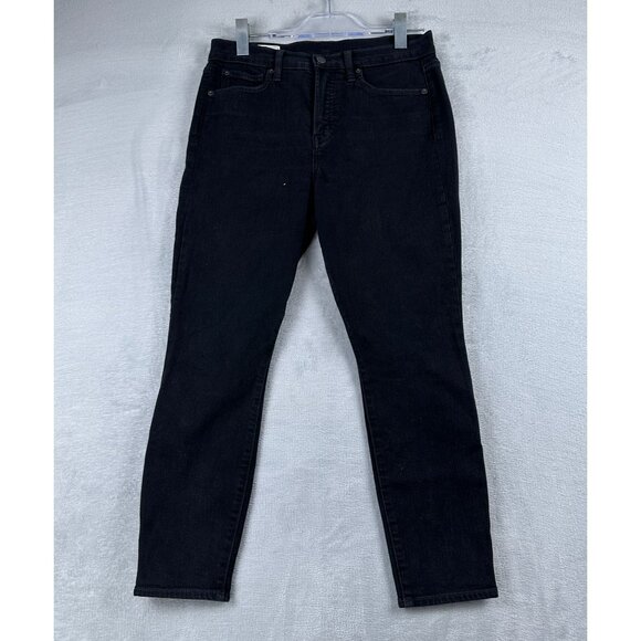Gap True Skinny Jeans High Rise Womens Size 29/8S Dark Wash Denim Stretch Black - Picture 1 of 12
